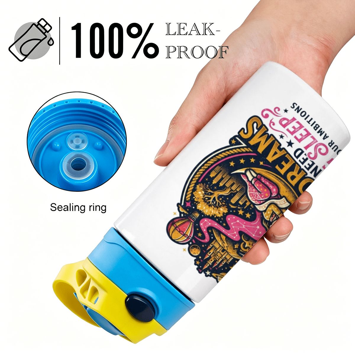 "Big Dreams Need Big Sleep" Kids Water Bottle