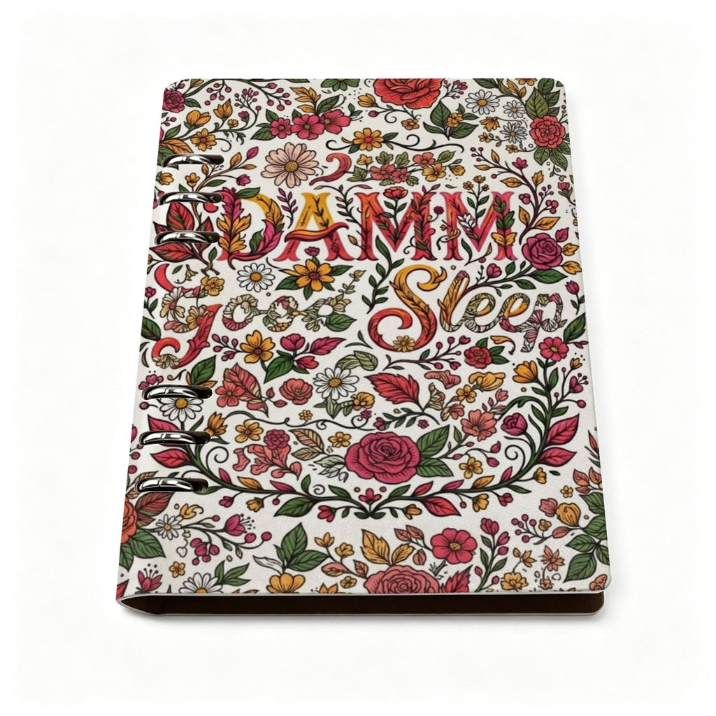 "DAMM Good Sleep" A5 Binder Notebook  PU Leather Refillable Journal