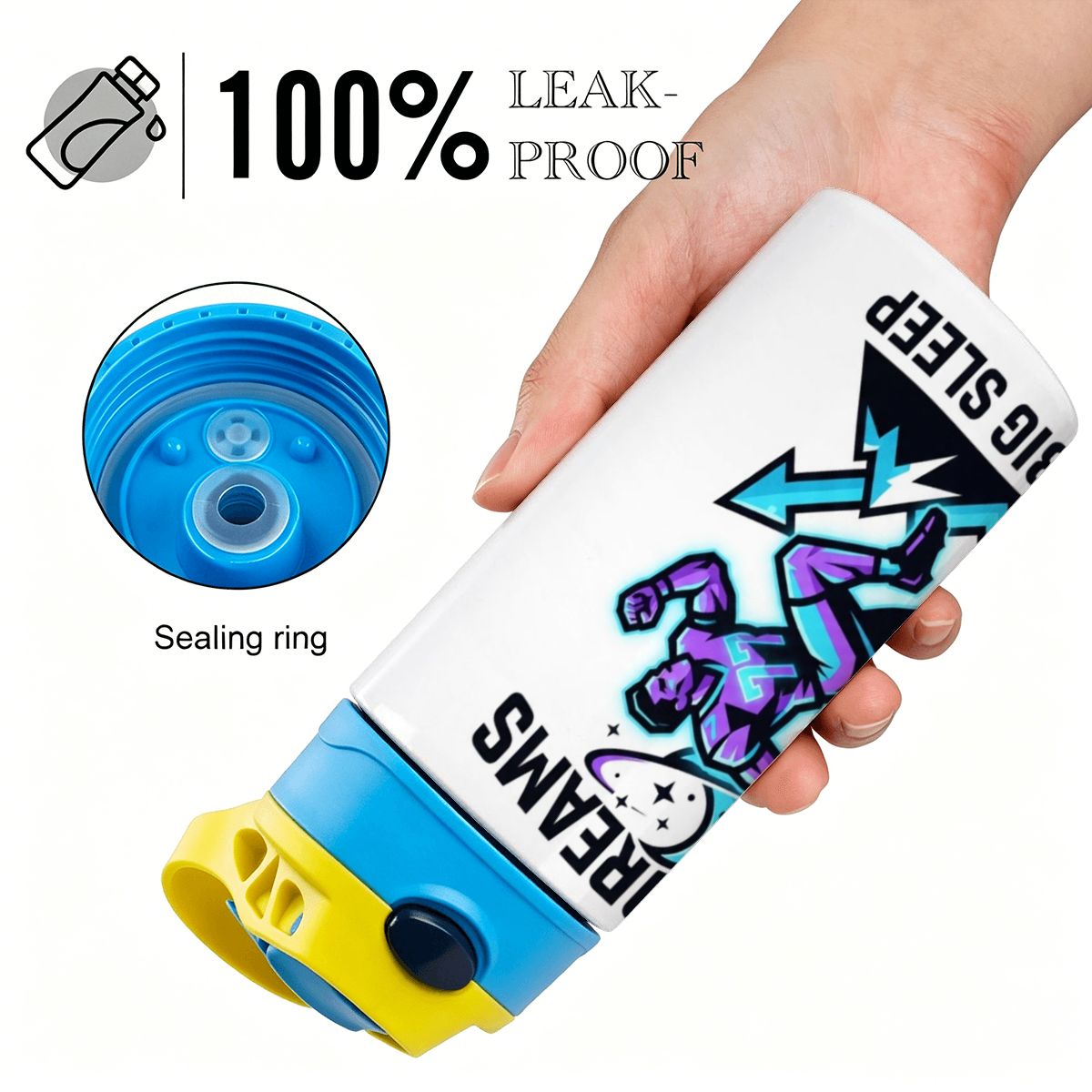 "Big Dreams Need Big Sleep" Kids Water Bottle