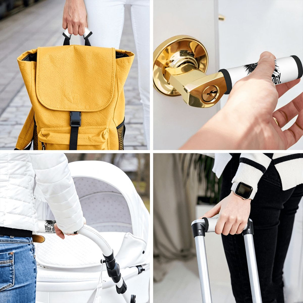 "Your Can't Out Hustle Your Biology" Luggage Handle Wrap Set of 2