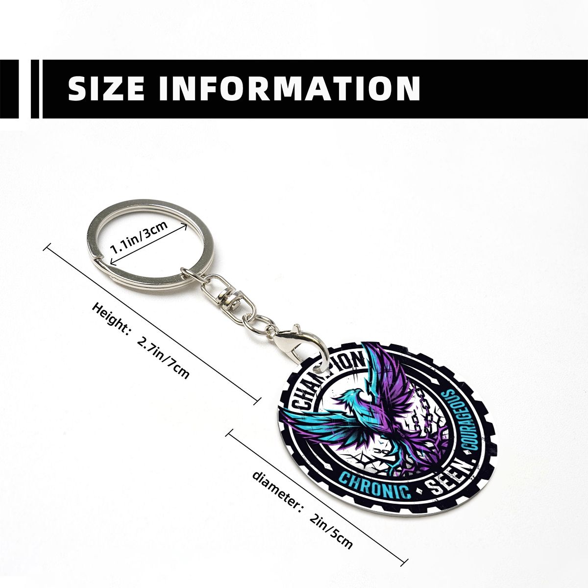 The LiveSeen Walk Round Metal Keychain