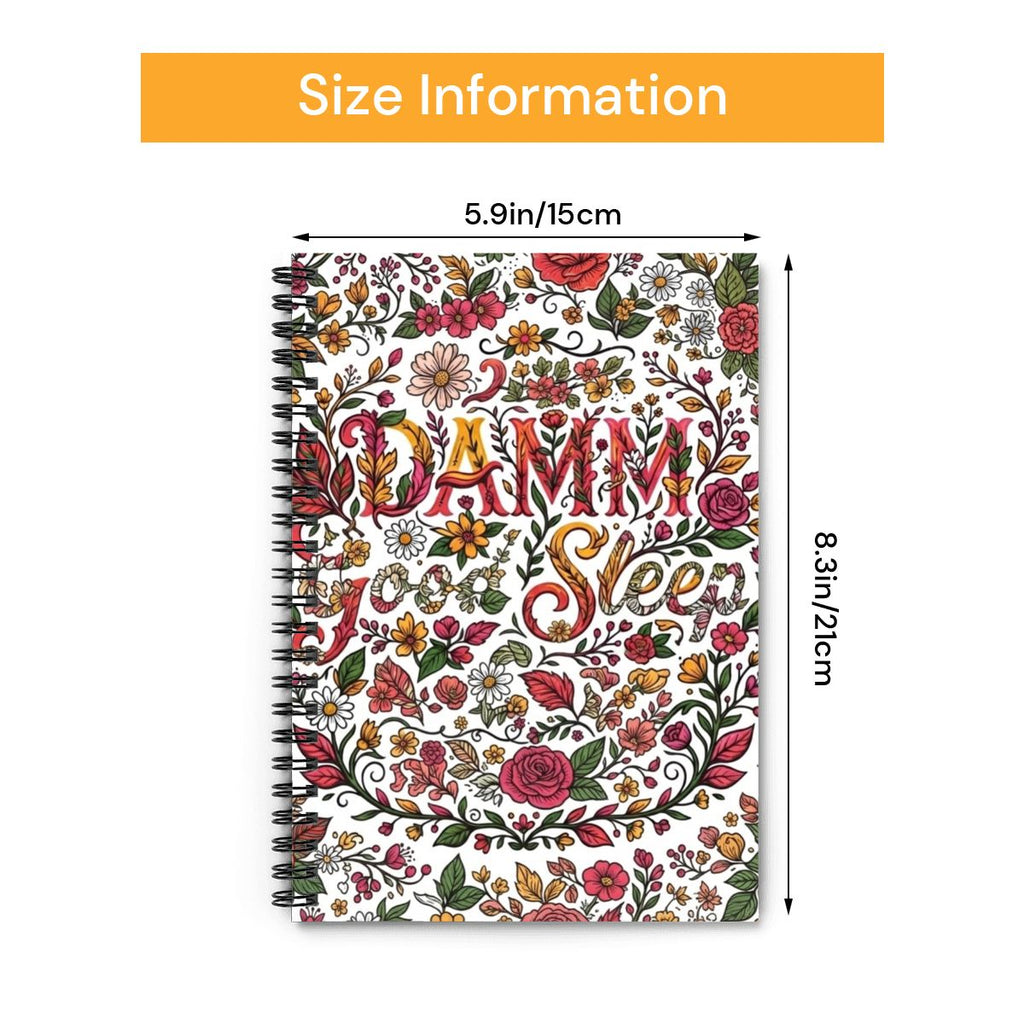 DAMM Good Sleep Floral Spiral Notebook