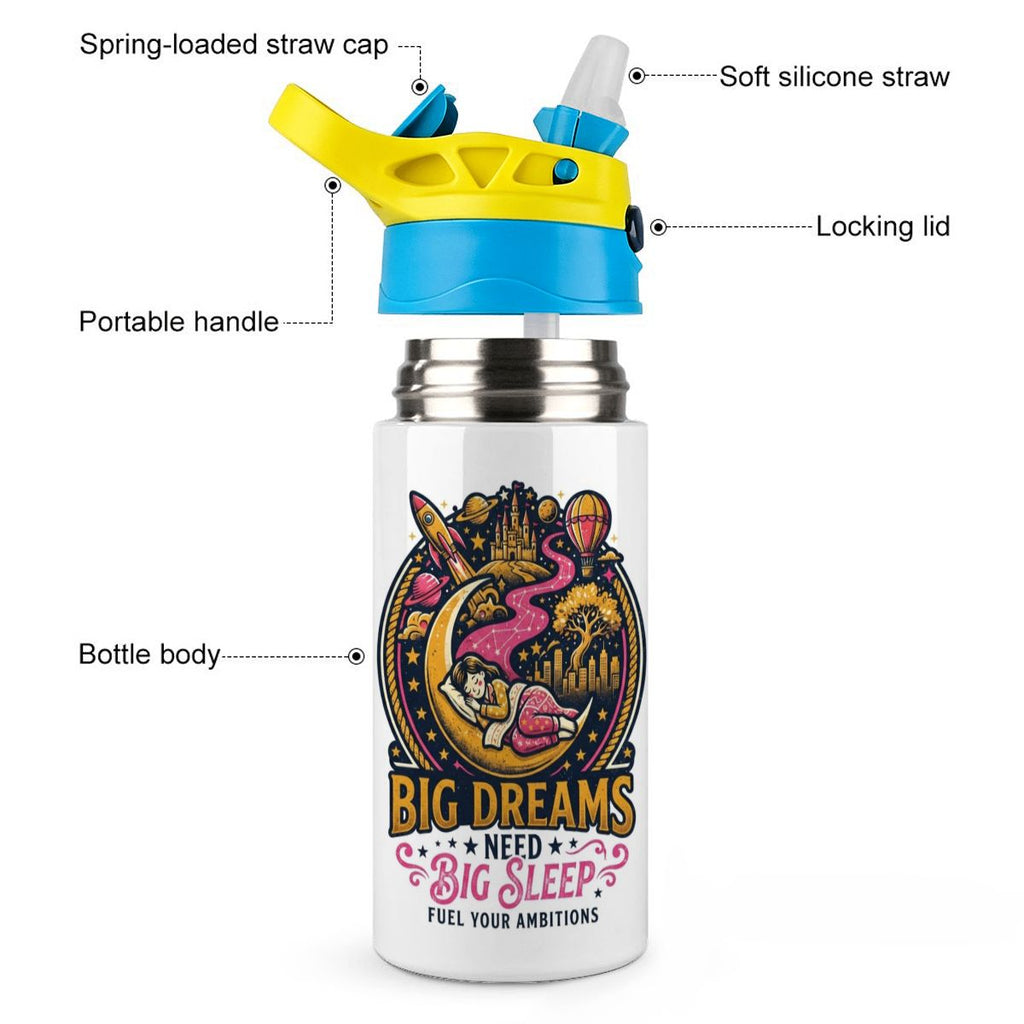 "Big Dreams Need Big Sleep" Kids Water Bottle