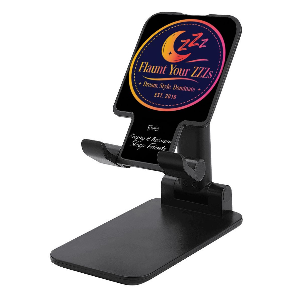 "Flaunt Your ZZZs" Foldable Phone Stand for Desk and Travel
