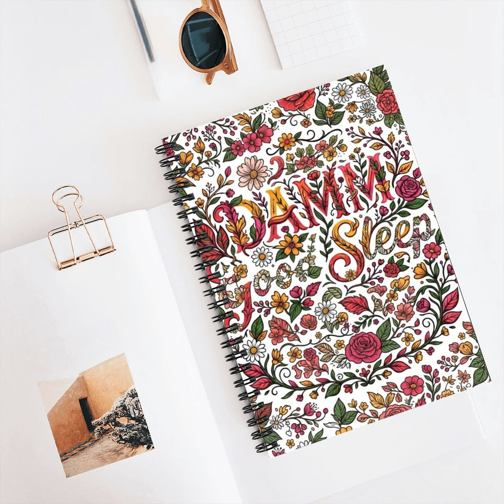 DAMM Good Sleep Floral Spiral Notebook