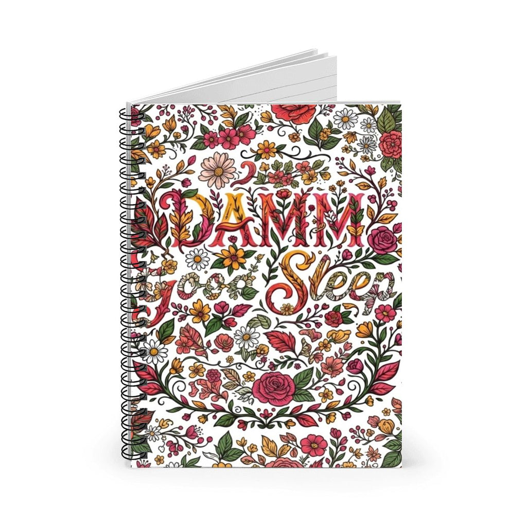 DAMM Good Sleep Floral Spiral Notebook