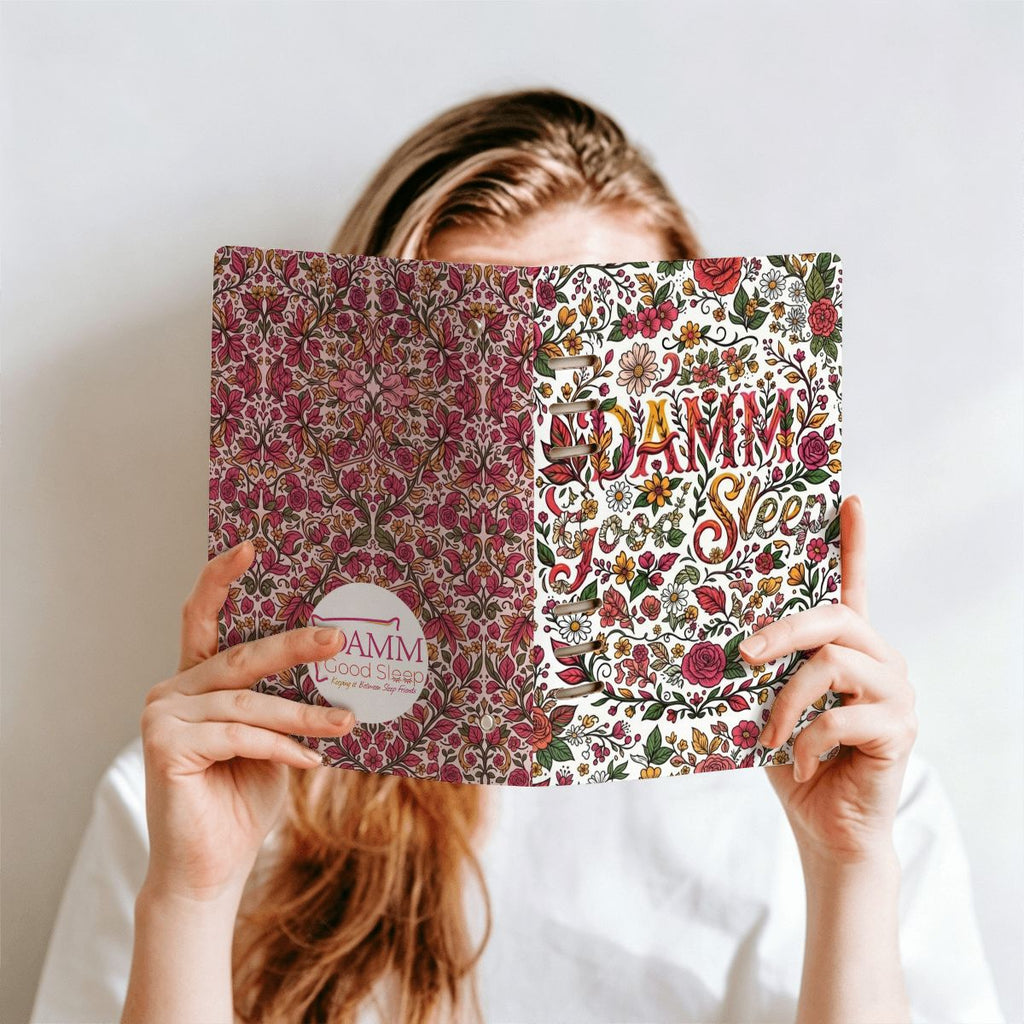 "DAMM Good Sleep" A5 Binder Notebook  PU Leather Refillable Journal