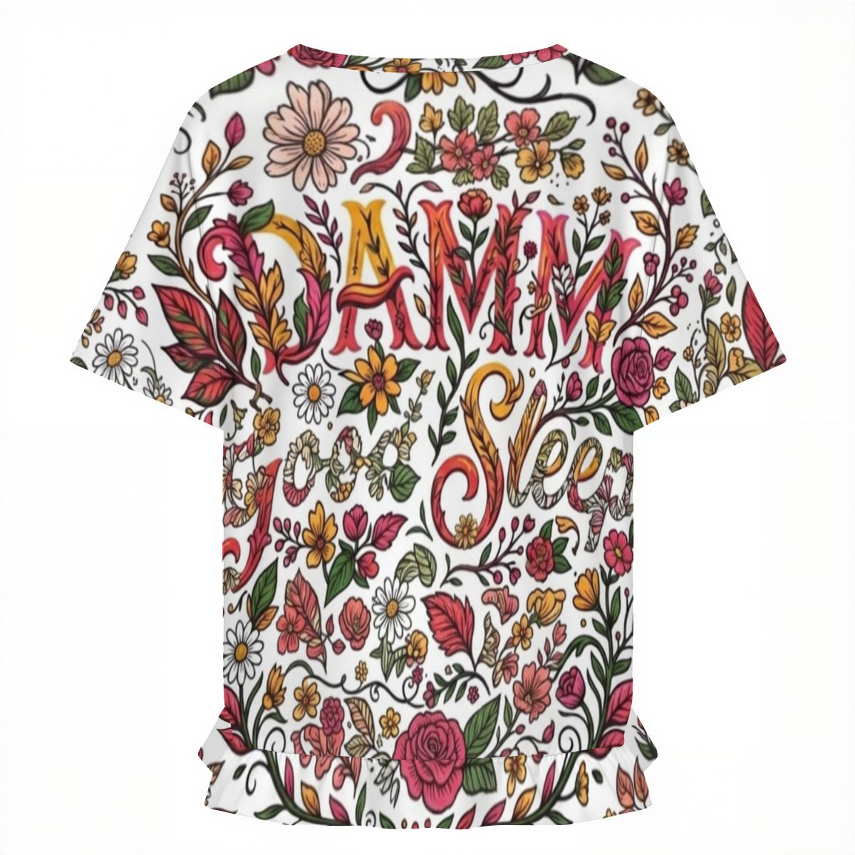 "DAMM Good Sleep" Women's Ruffle Hem Short Sleeve Tshirt
