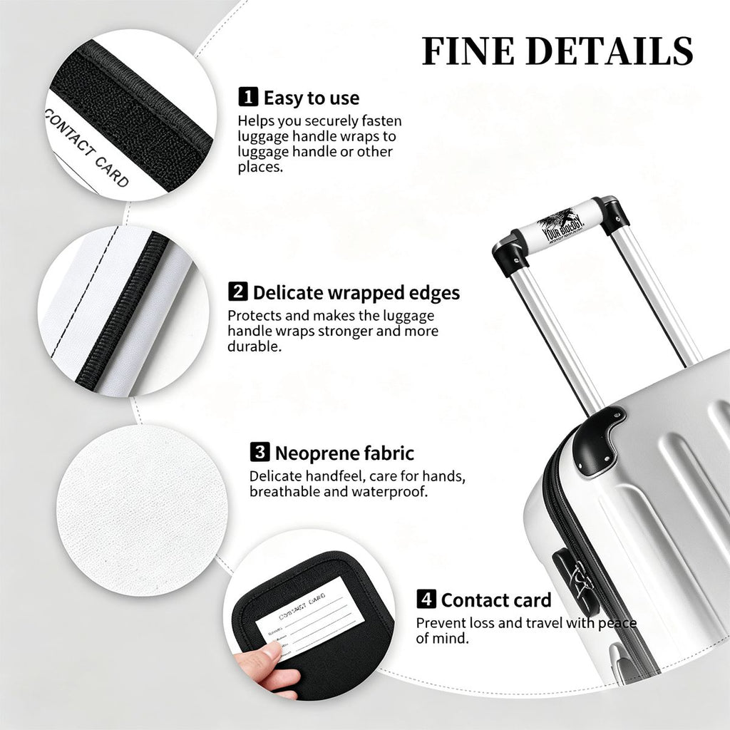 "Your Can't Out Hustle Your Biology" Luggage Handle Wrap Set of 2