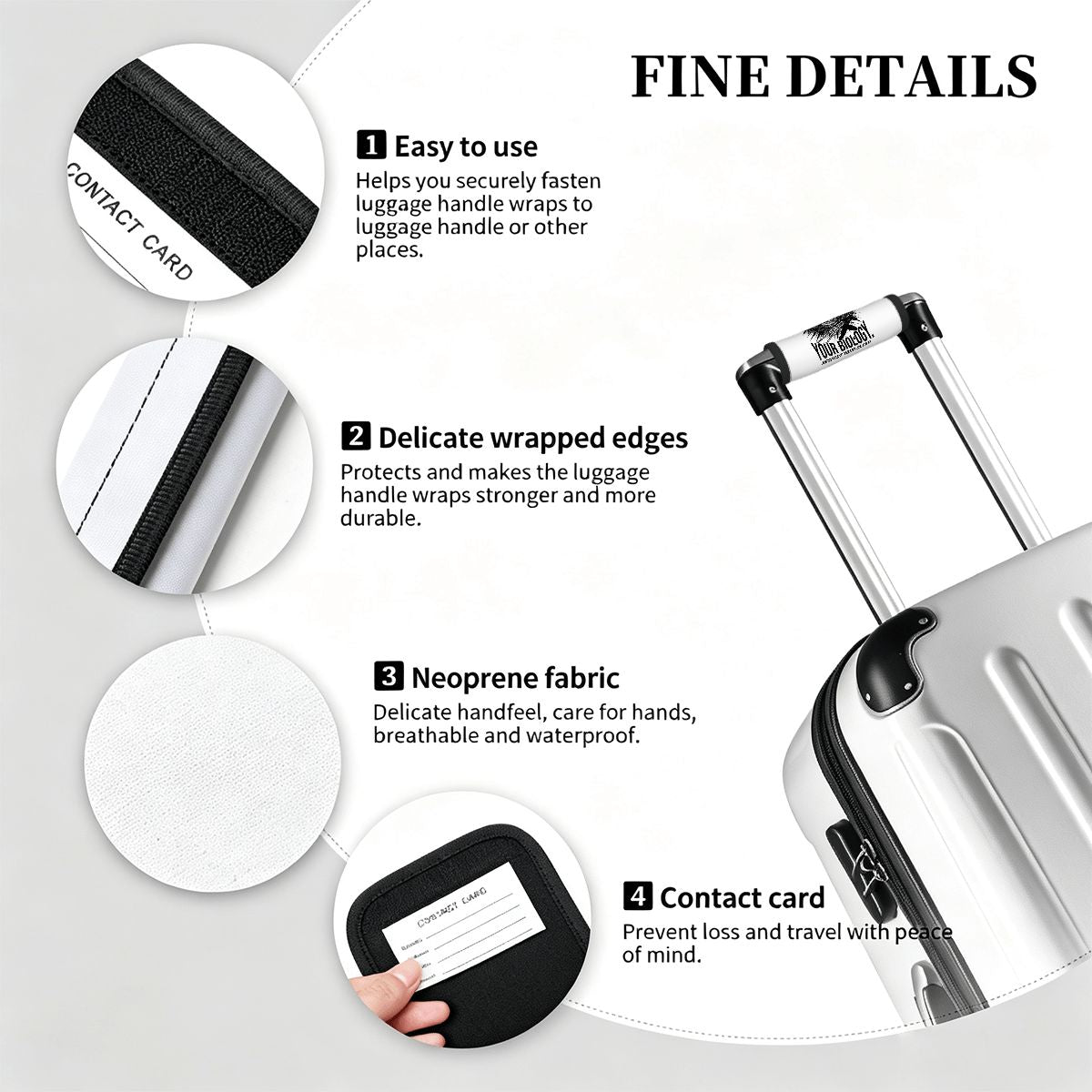 "Your Can't Out Hustle Your Biology" Luggage Handle Wrap Set of 2