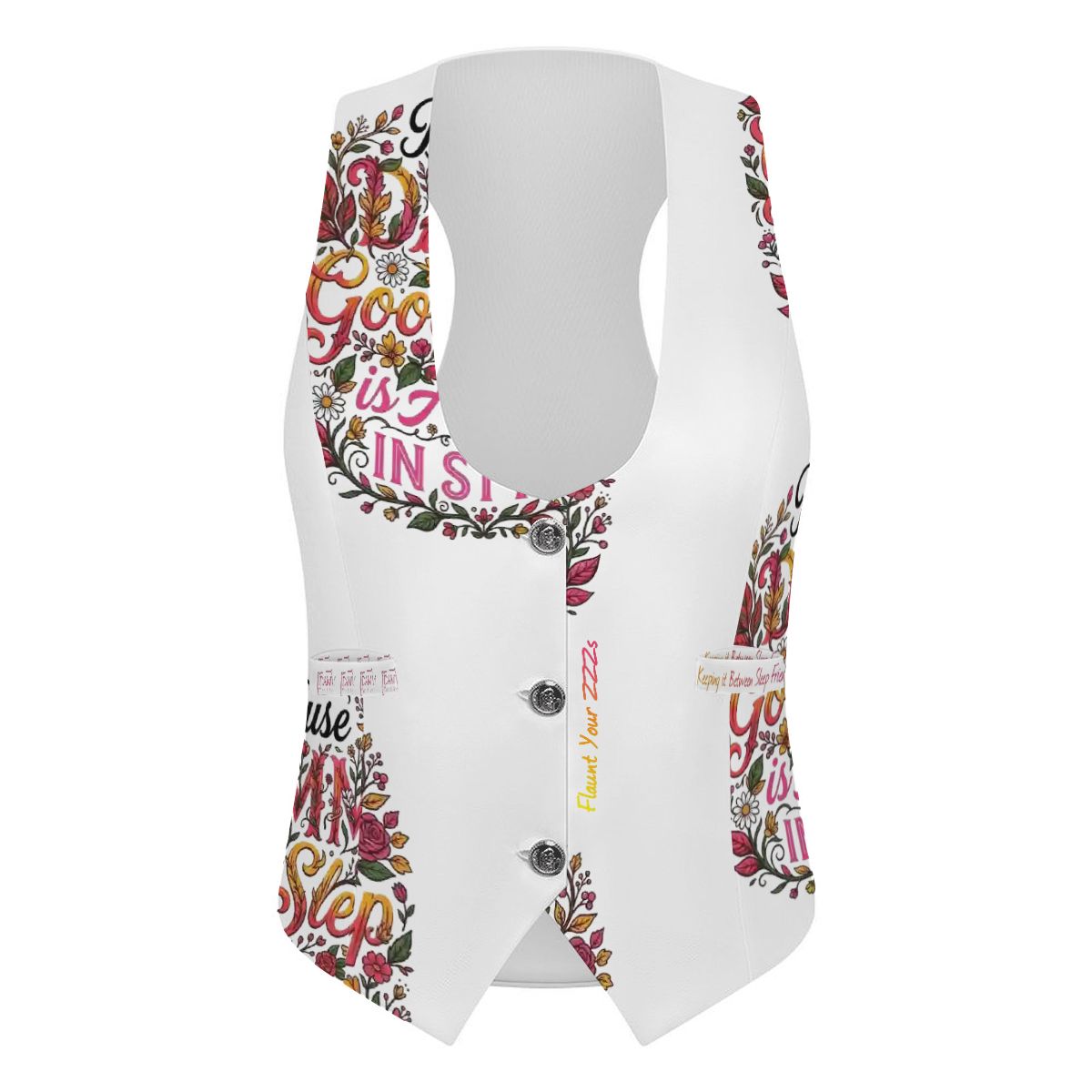 "DAMM Good Sleep is Always In Style" Women's Slim Fit Suit Vest
