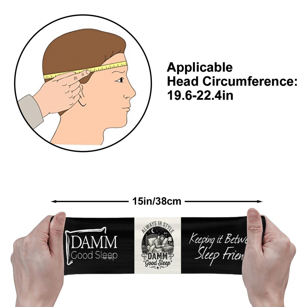 DAMM Good Sleep is Always in Style Men's Sports Headband Sweatband