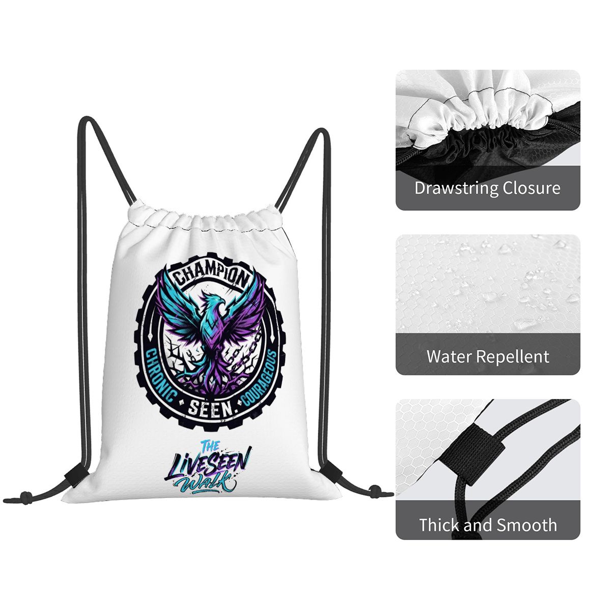 The LiveSeen Walk Draw String Back Bag