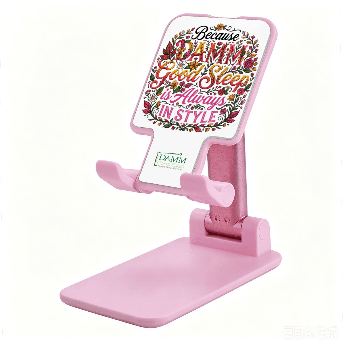 "Because DAMM Good Sleep is Always In Style" Foldable Phone Stand for Desk and Travel