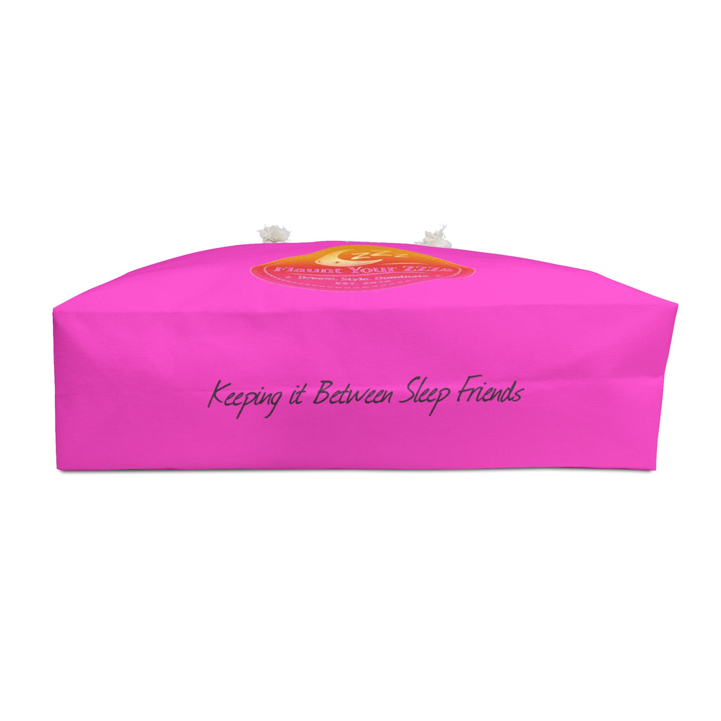 Weekender Bag — Pink 'Flaunt Your ZZZs' Sleepy Logo Tote (By DAMM Good Sleep)