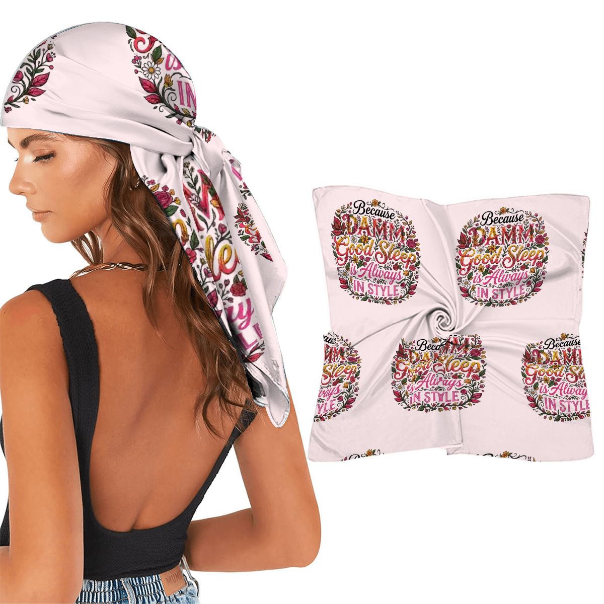 DAMM Good Sleep Is ALWAYS IN STYLE Square Bandana