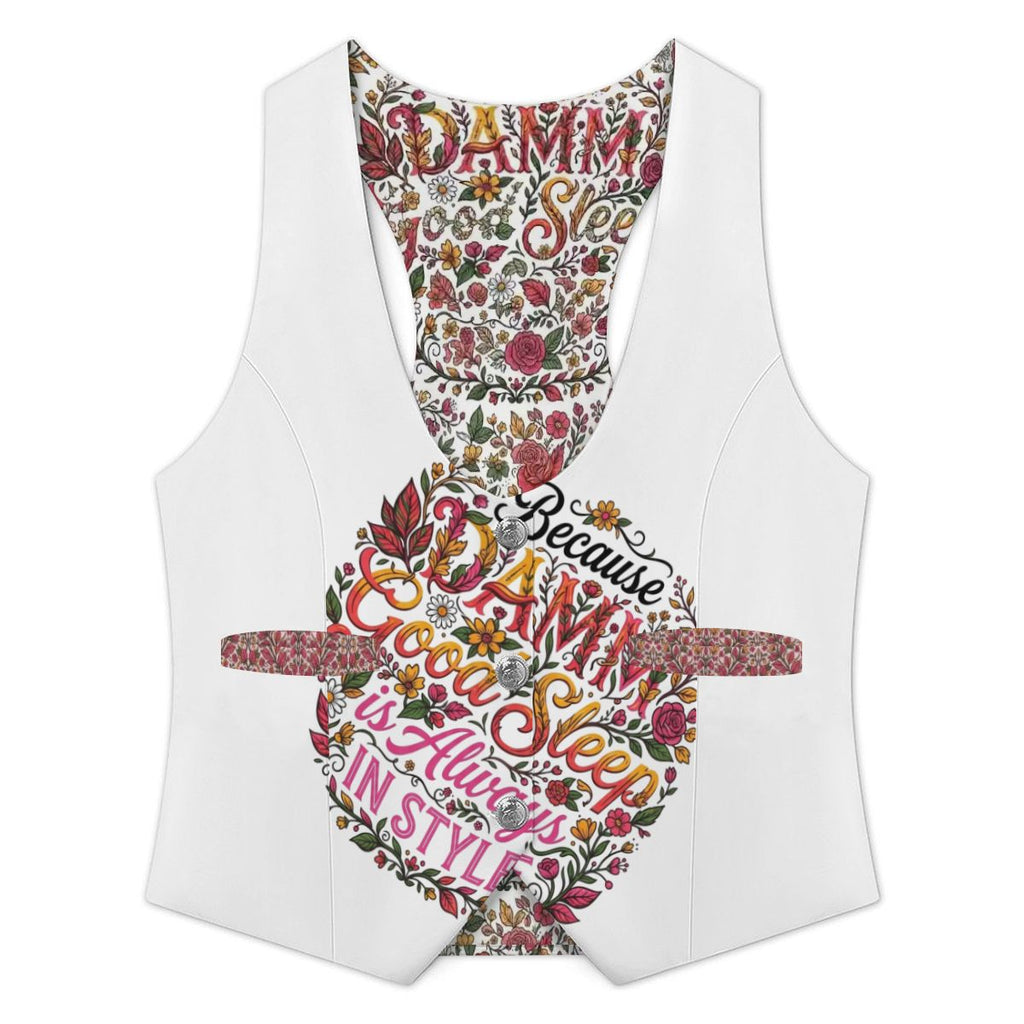 "DAMM Good Sleep is ALWAYS IN STYLE" Women's Slim Fit Suit Vest