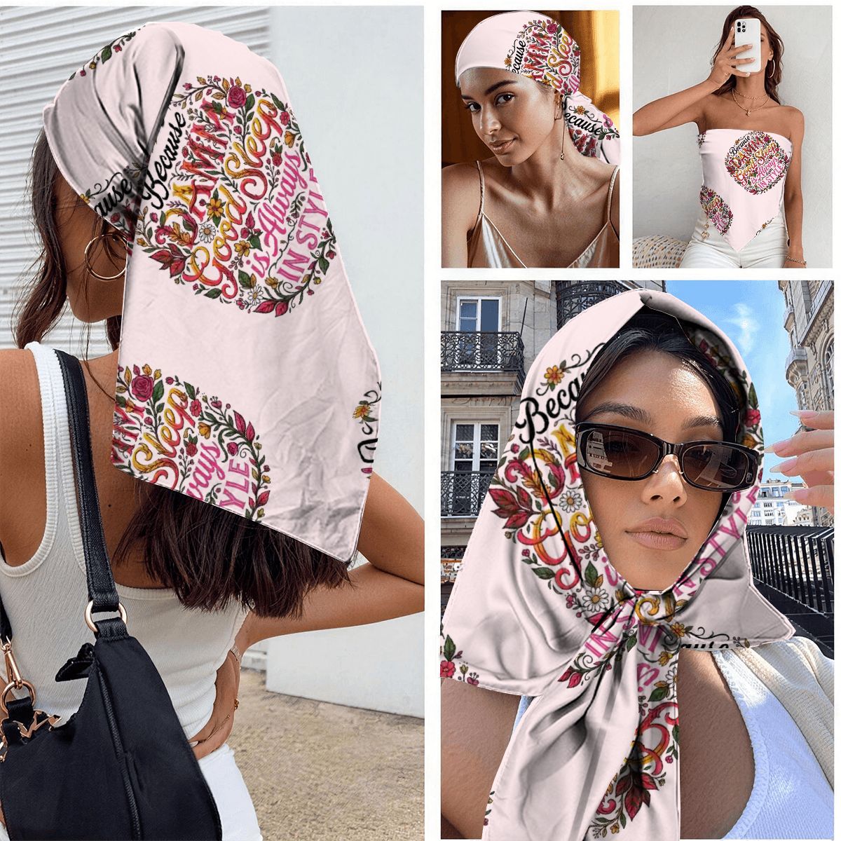 DAMM Good Sleep Is ALWAYS IN STYLE Square Bandana