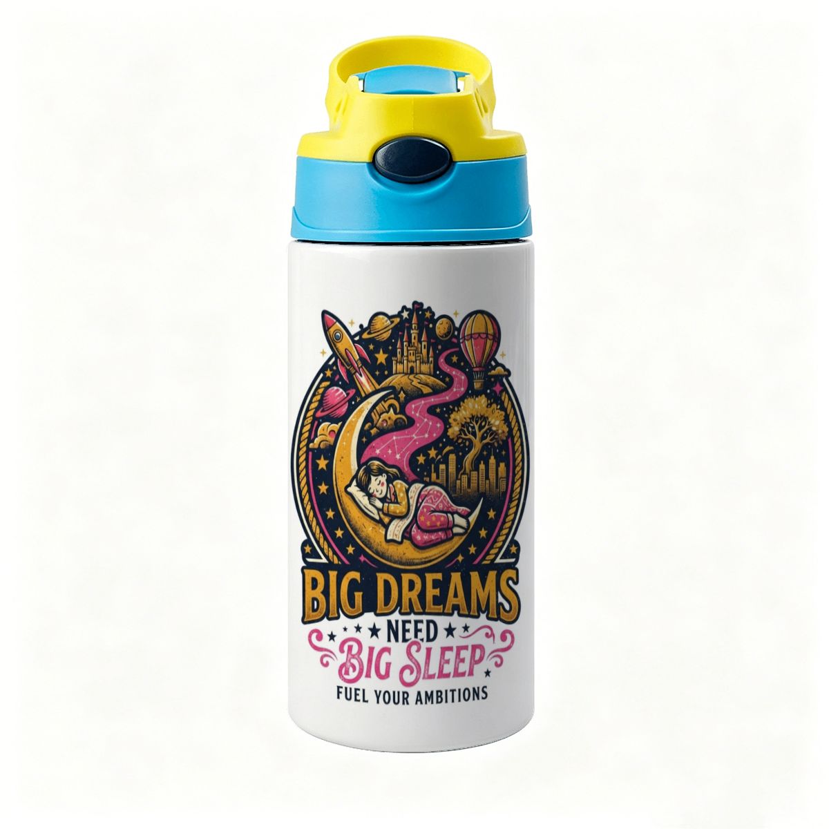 "Big Dreams Need Big Sleep" Kids Water Bottle