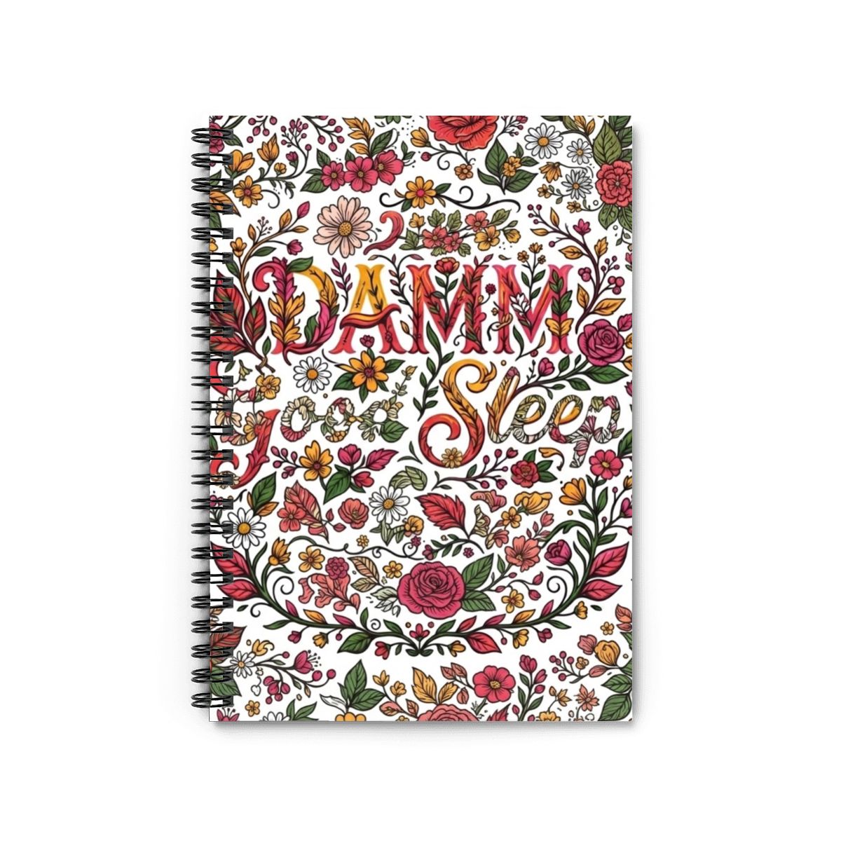 DAMM Good Sleep Floral Spiral Notebook