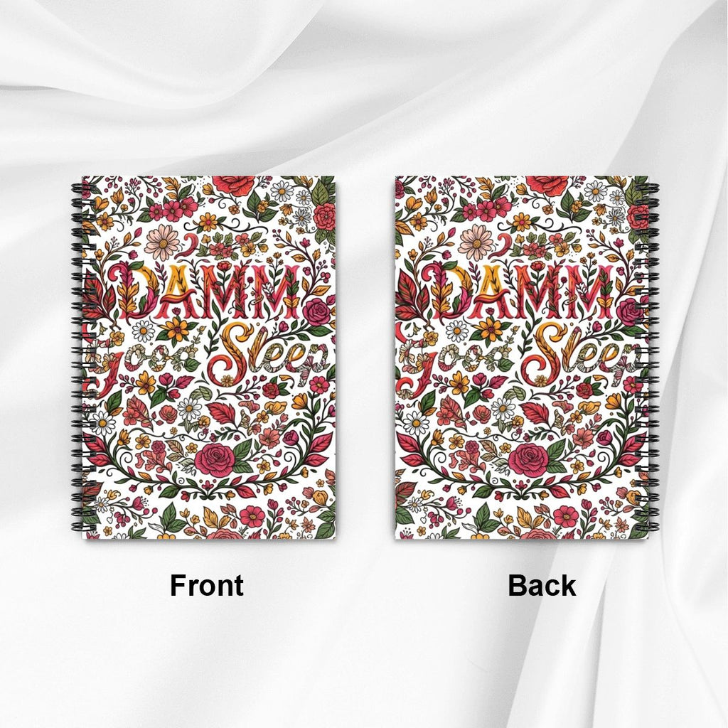 DAMM Good Sleep Floral Spiral Notebook