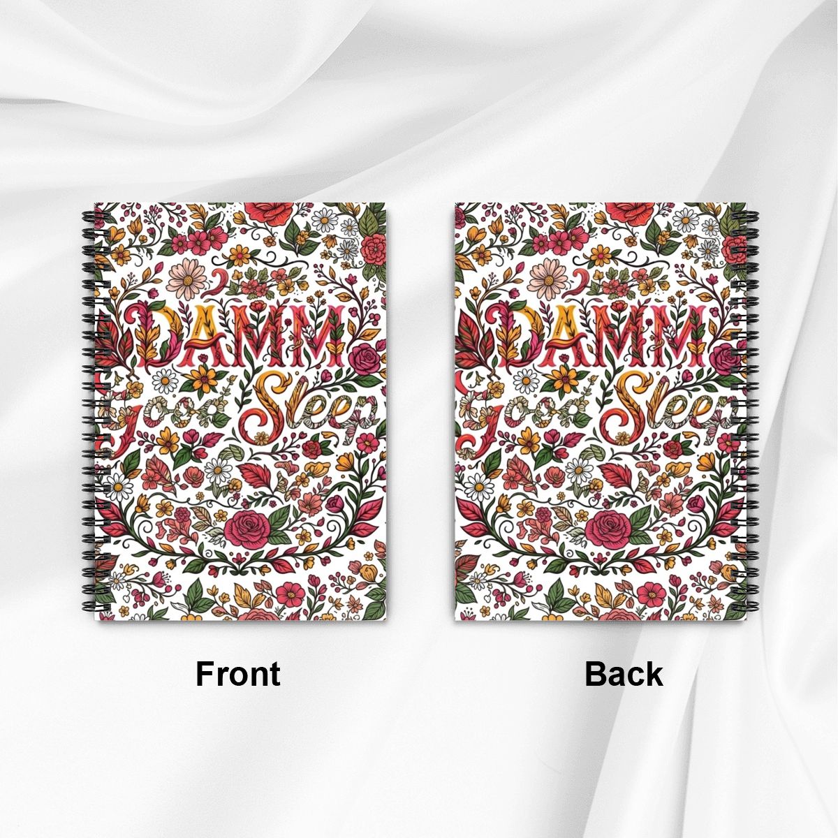 DAMM Good Sleep Floral Spiral Notebook