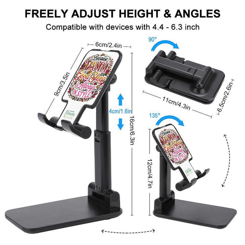 "Because DAMM Good Sleep is Always In Style" Foldable Phone Stand for Desk and Travel