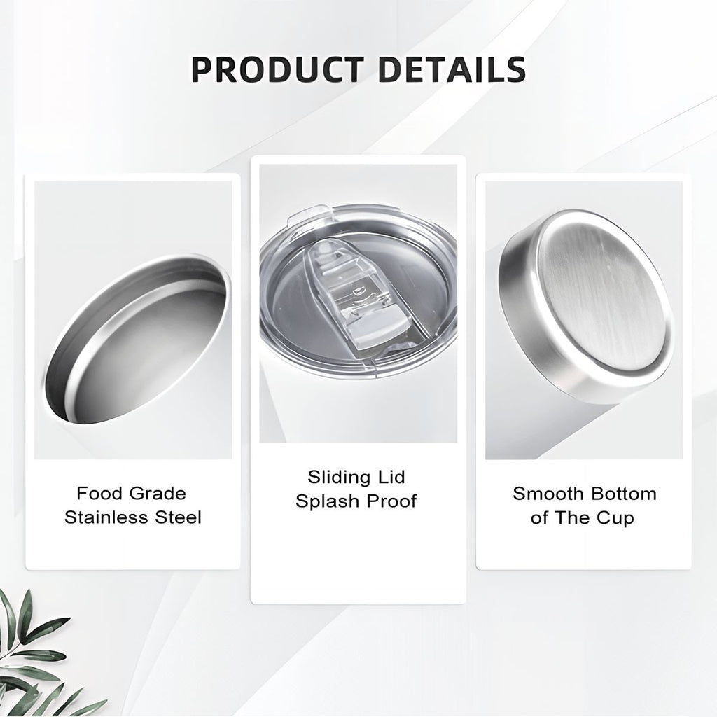 "Because DAMM Good Sleep is Always in Style" Travel Coffee Mug with Single Silver Edge (20oz)