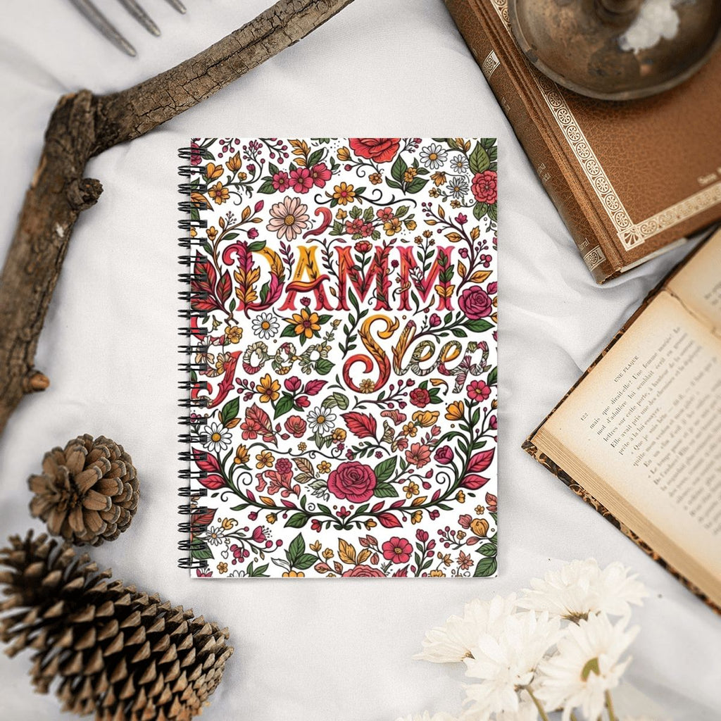DAMM Good Sleep Floral Spiral Notebook