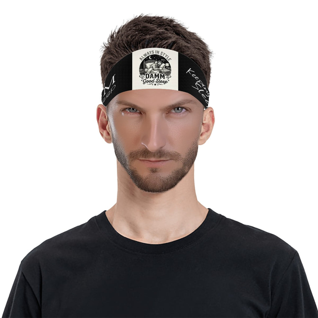 DAMM Good Sleep is Always in Style Men's Sports Headband Sweatband