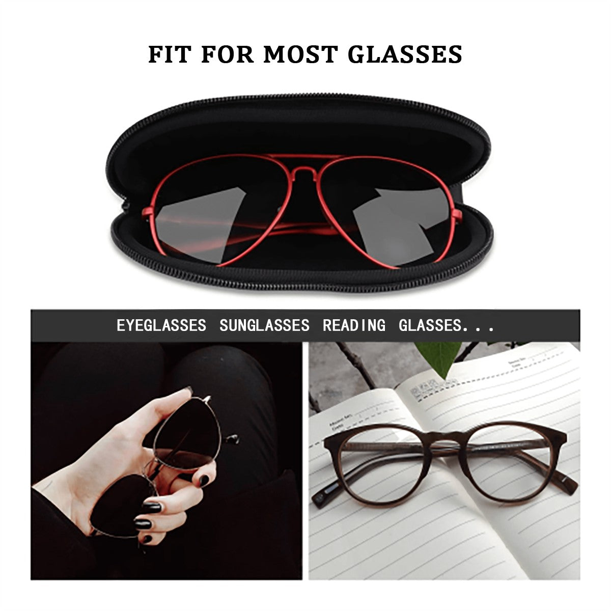 "DAMM Good Sleep" Ultra Light Zipper Eyeglass Case (Vertical)