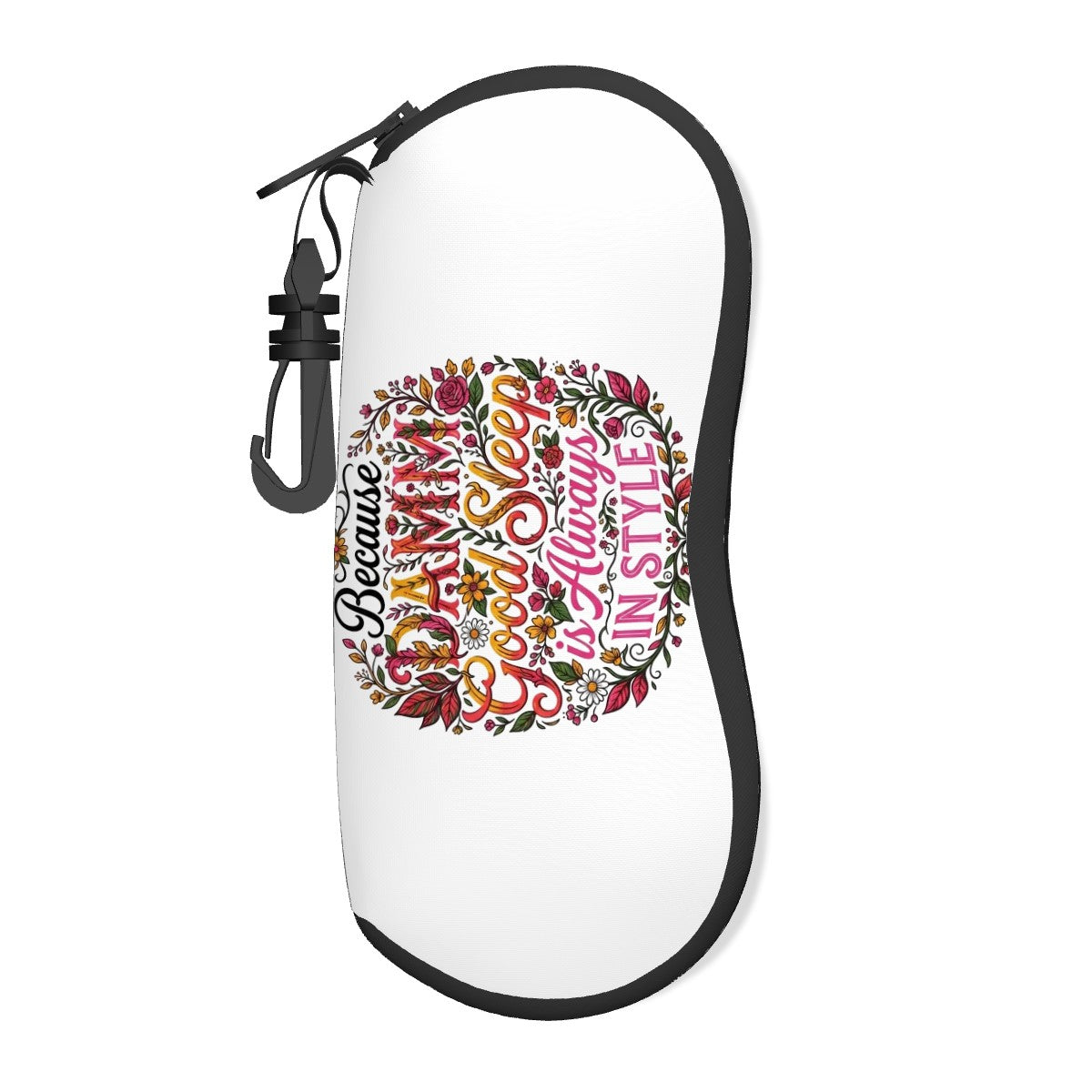"DAMM Good Sleep is Always in Style" Ultra Light Zipper Eyeglass Case (Vertical)