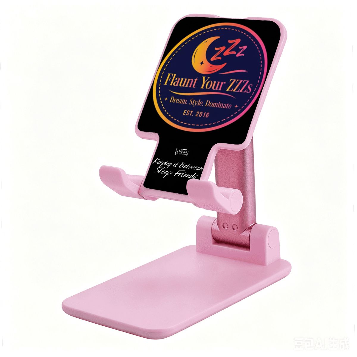 "Flaunt Your ZZZs" Foldable Phone Stand for Desk and Travel