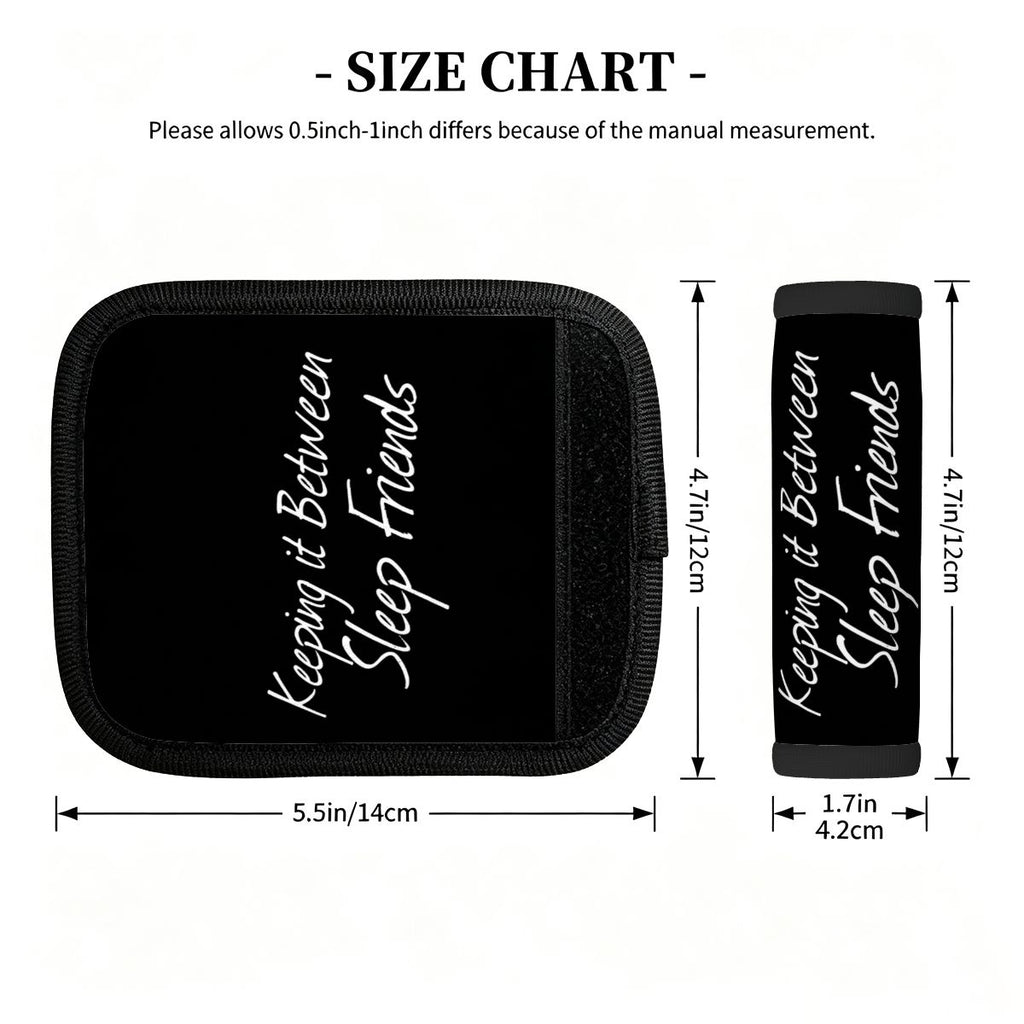 "Keeping it Between Sleep Friends" Luggage Handle Wrap Set of 2