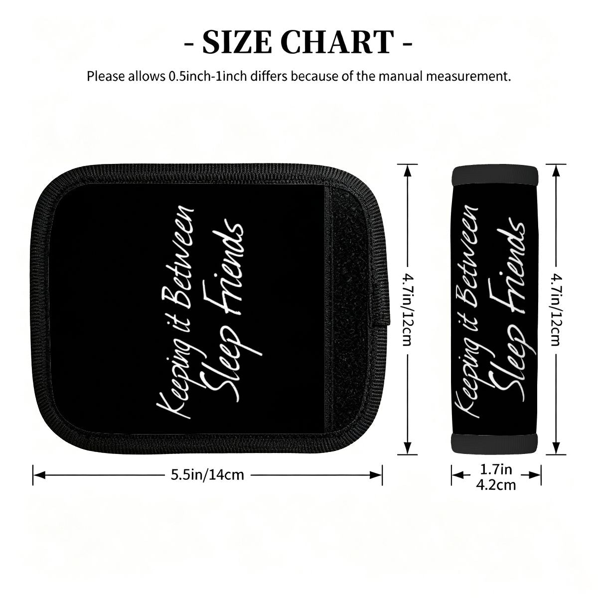 "Keeping it Between Sleep Friends" Luggage Handle Wrap Set of 2