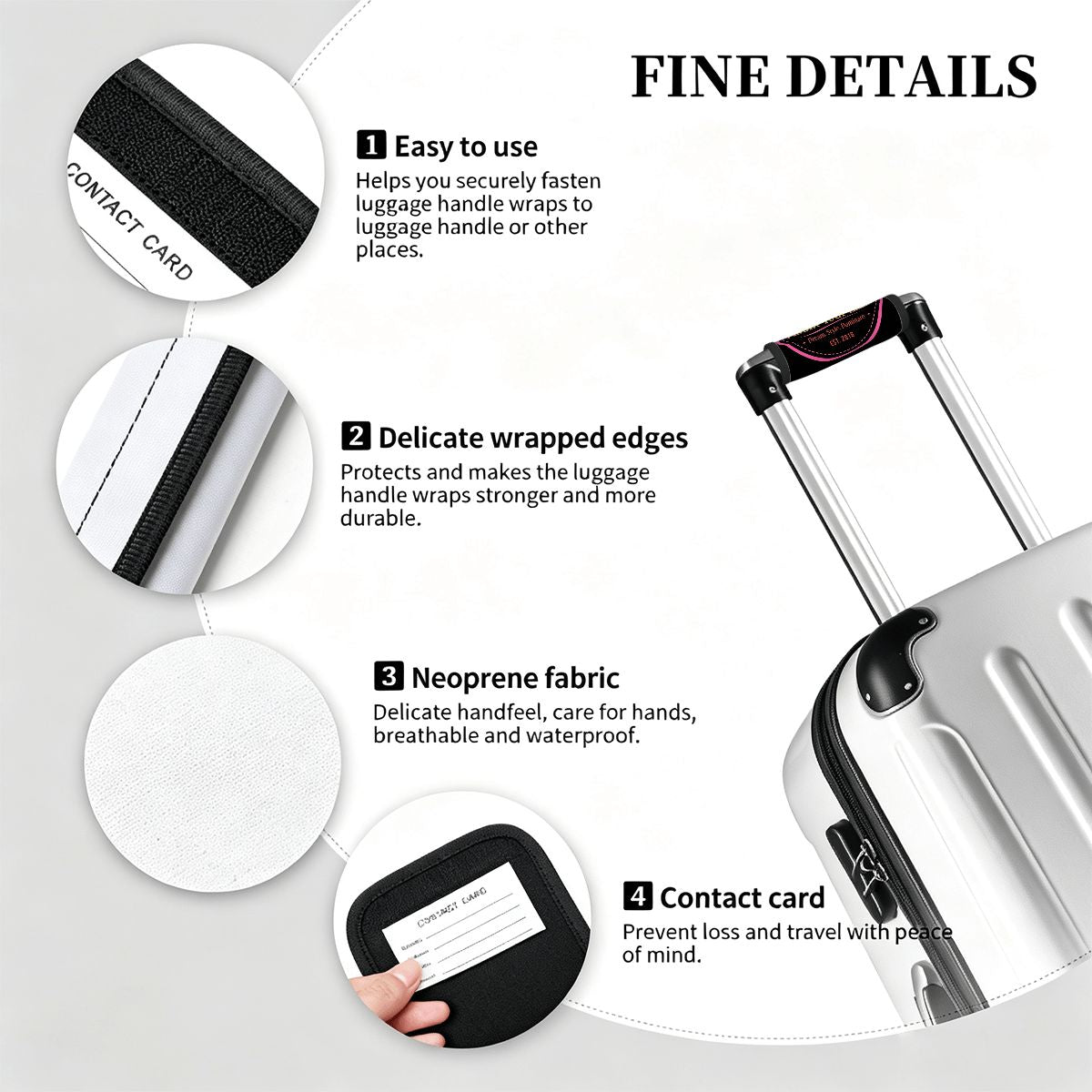 Flaunt Your ZZZs Luggage Handle Wrap Set of 2