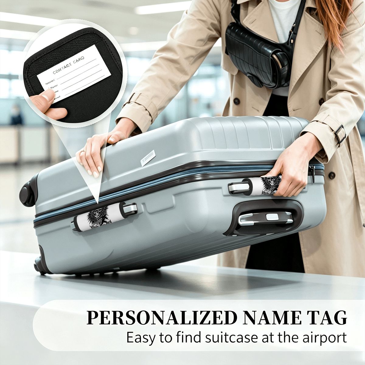 "Your Can't Out Hustle Your Biology" Luggage Handle Wrap Set of 2
