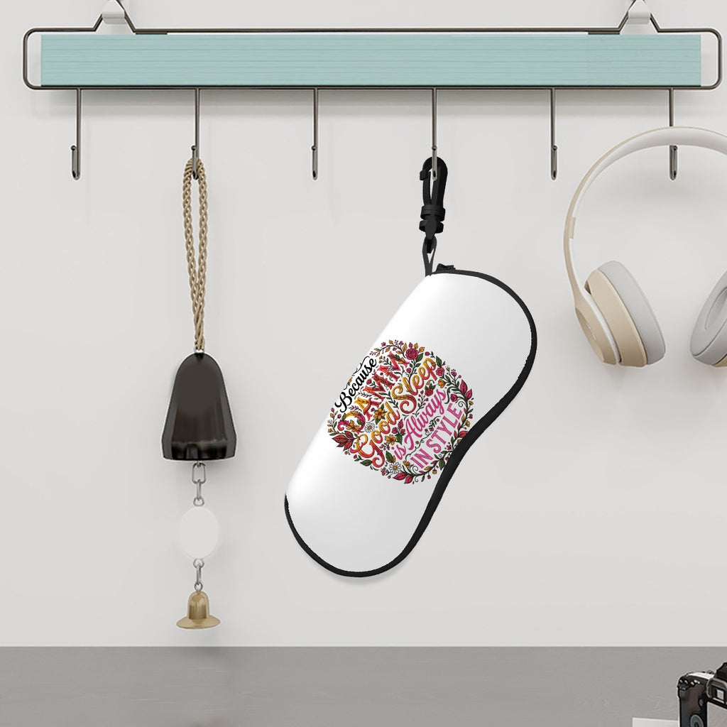 "DAMM Good Sleep is Always in Style" Ultra Light Zipper Eyeglass Case (Vertical)