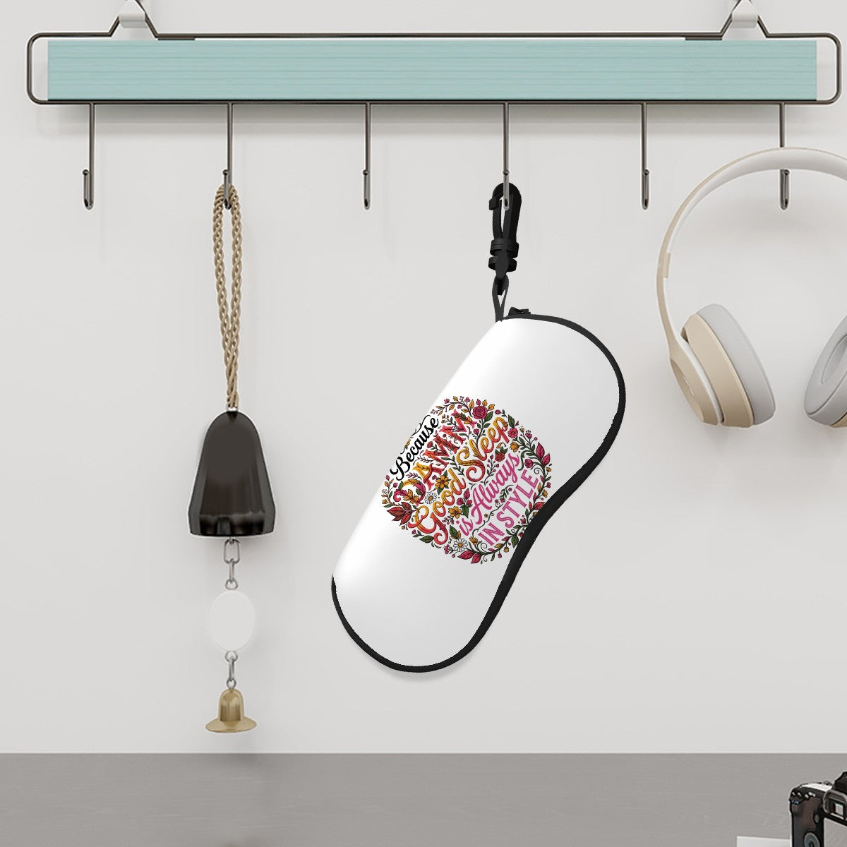 "DAMM Good Sleep is Always in Style" Ultra Light Zipper Eyeglass Case (Vertical)
