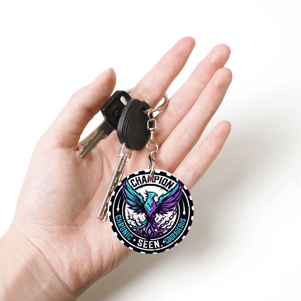 The LiveSeen Walk Round Metal Keychain