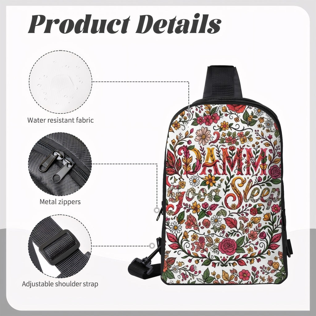 "DAMM Good Sleep" Double Layer Cross Body Bag Chest Bag