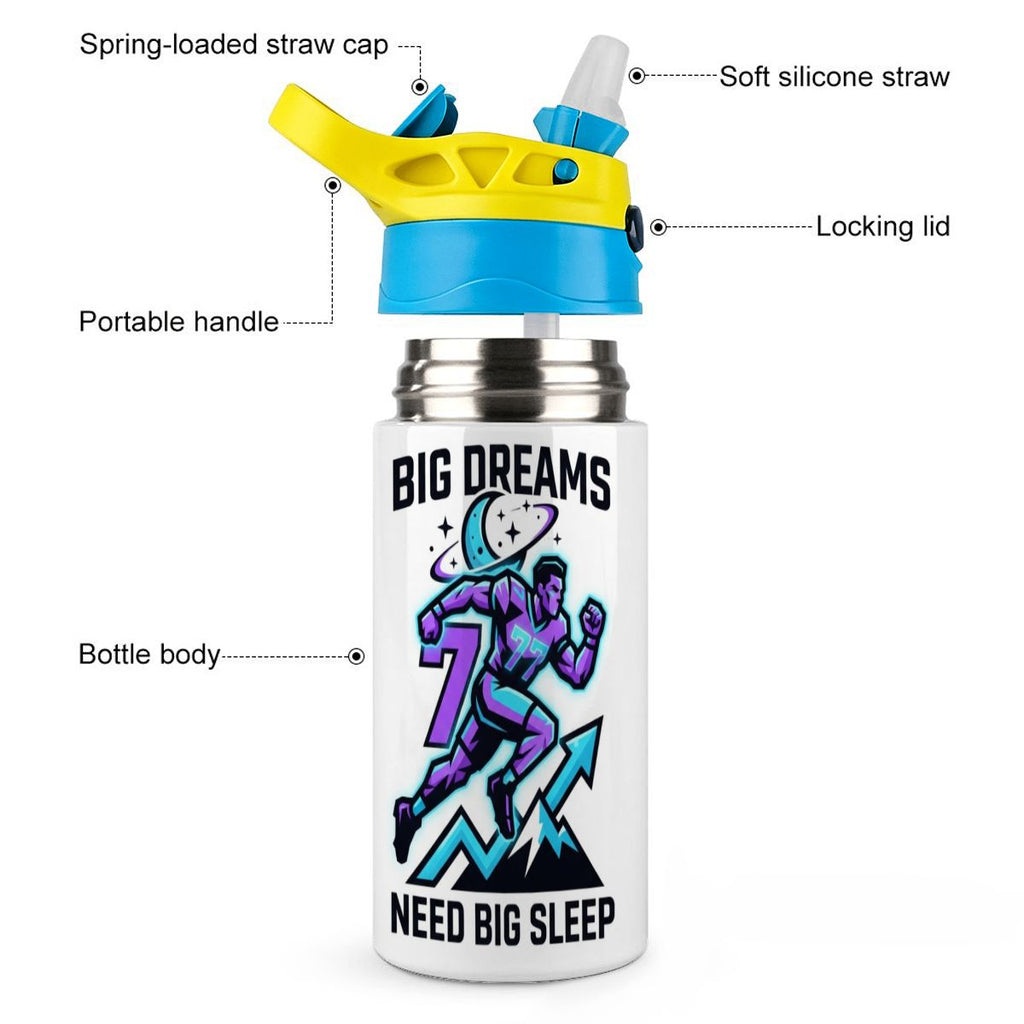 "Big Dreams Need Big Sleep" Kids Water Bottle