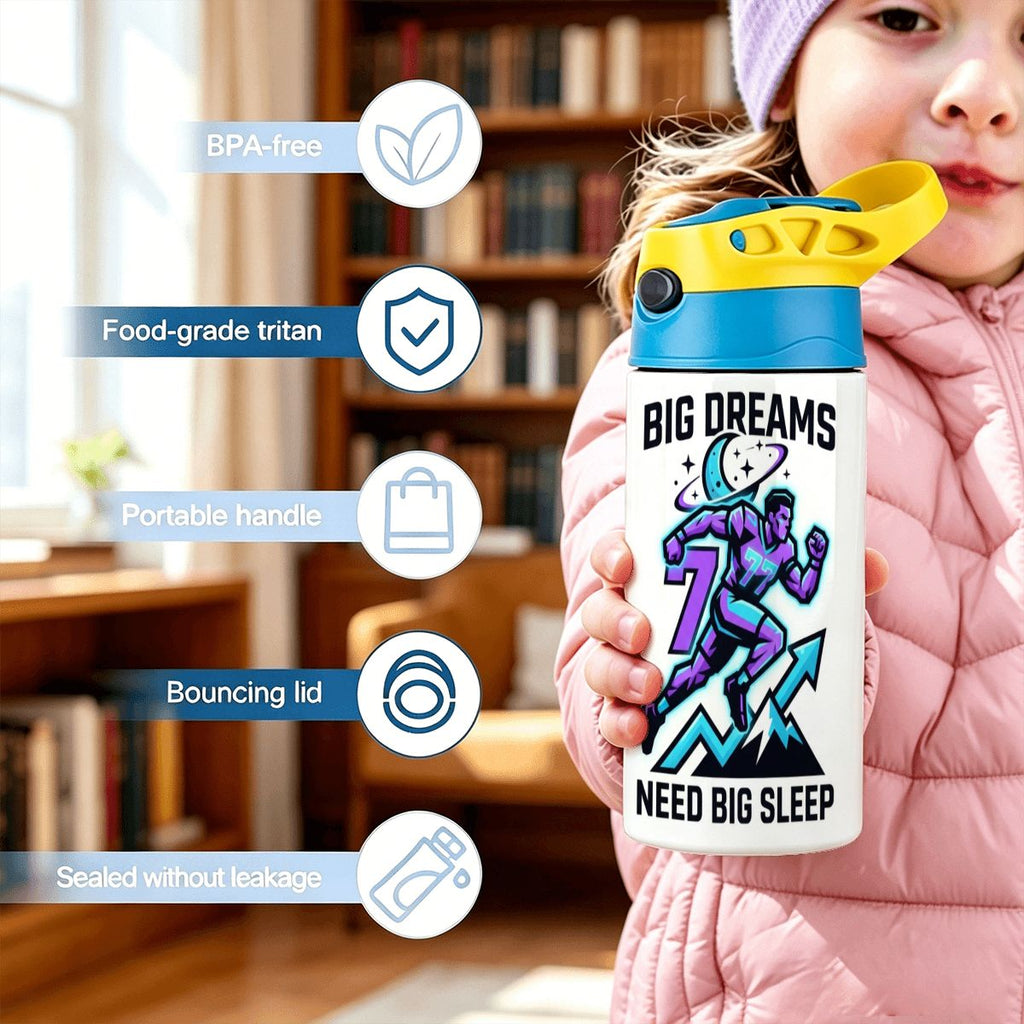 "Big Dreams Need Big Sleep" Kids Water Bottle