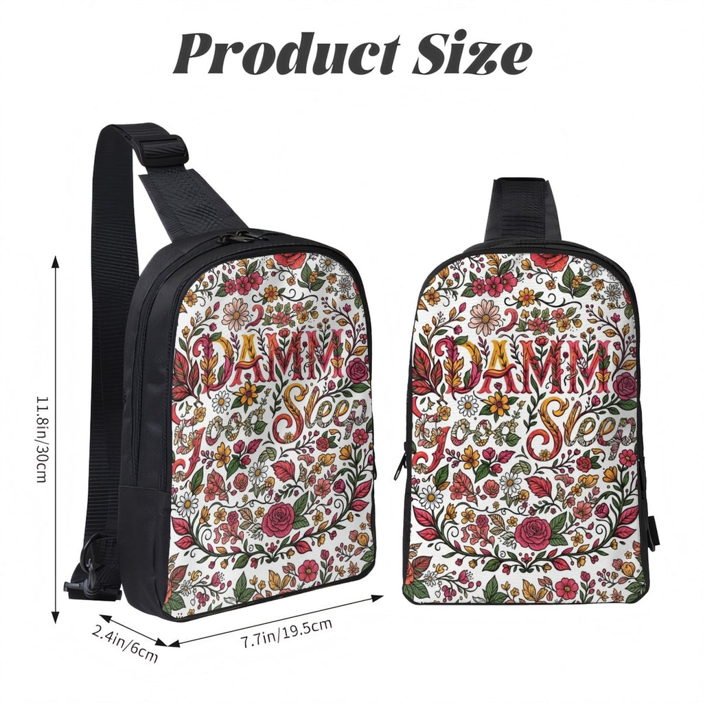 "DAMM Good Sleep" Double Layer Cross Body Bag Chest Bag