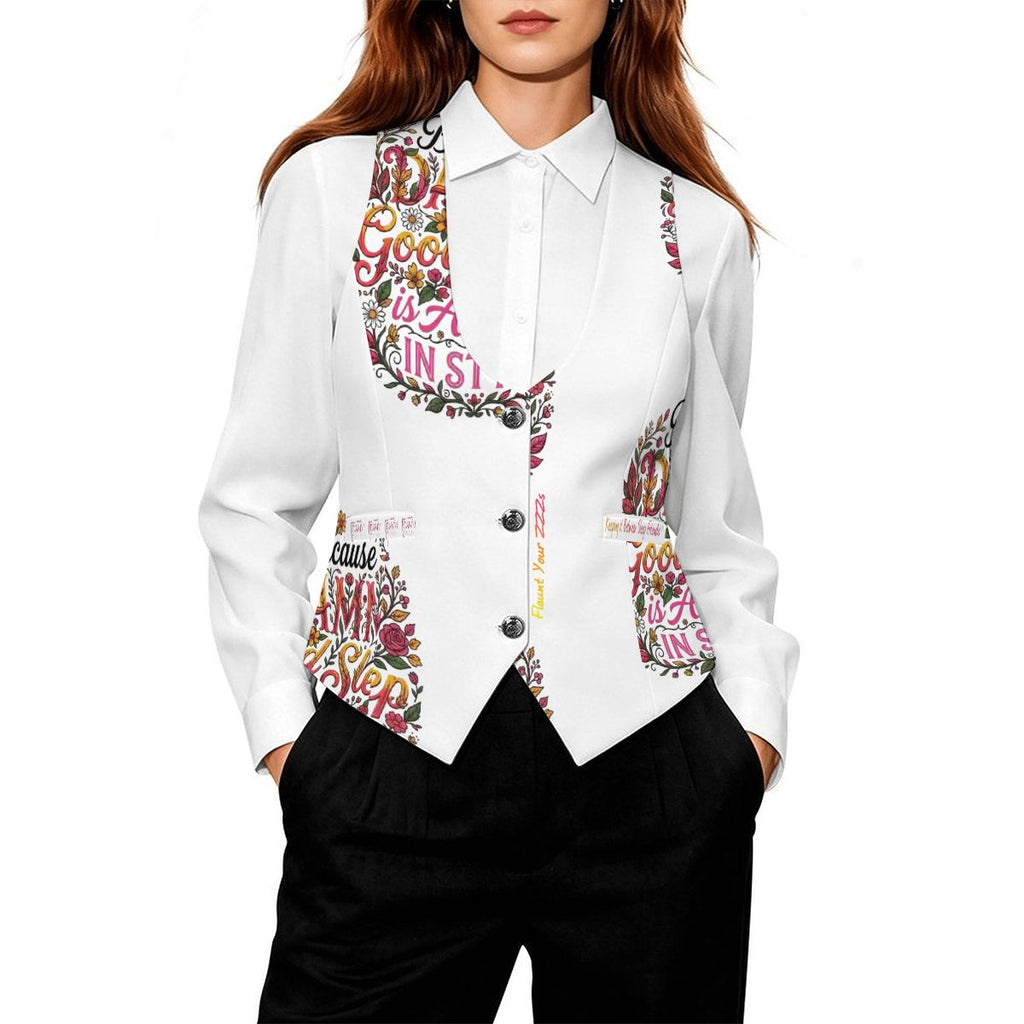 "DAMM Good Sleep is Always In Style" Women's Slim Fit Suit Vest