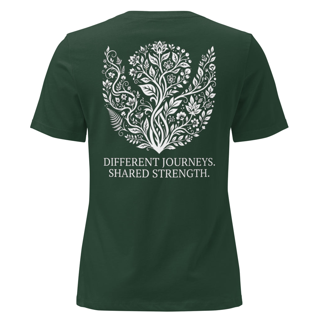 The LiveSeen Walk - Different Journeys Shared Strength Women's Relaxed T-Shirt