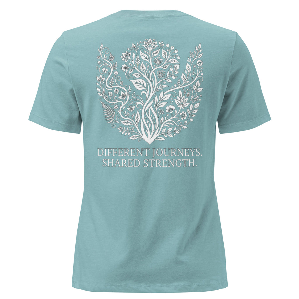 The LiveSeen Walk - Different Journeys Shared Strength Women's Relaxed T-Shirt