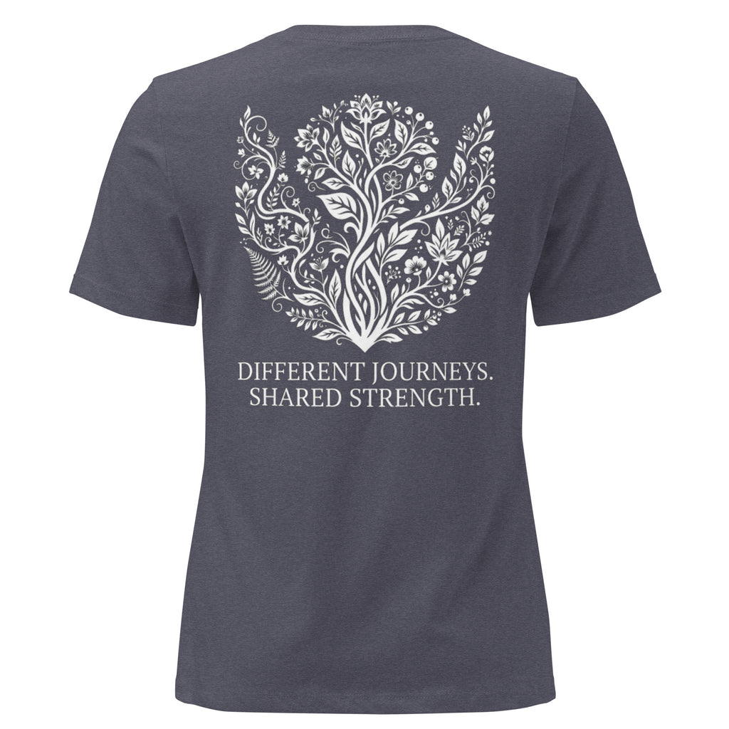 The LiveSeen Walk - Different Journeys Shared Strength Women's Relaxed T-Shirt