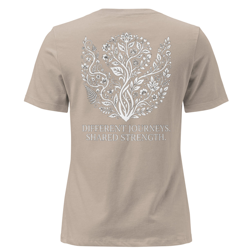 The LiveSeen Walk - Different Journeys Shared Strength Women's Relaxed T-Shirt