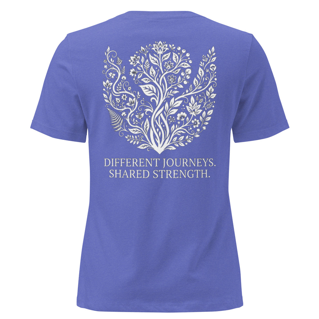 The LiveSeen Walk - Different Journeys Shared Strength Women's Relaxed T-Shirt